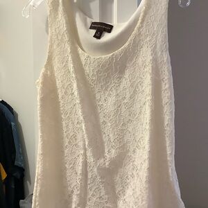 Dana Buchanan Women's Ivory Lace Lined Tank Top